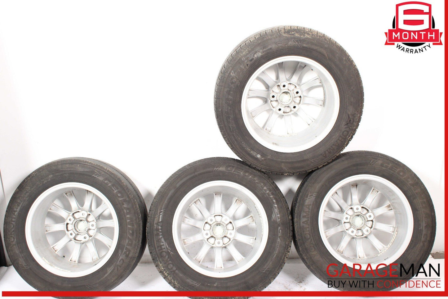 03-10 Porsche Cayenne 955 957 Complete Wheel Tire Rim Set 7.5J x 17 ET53 OEM