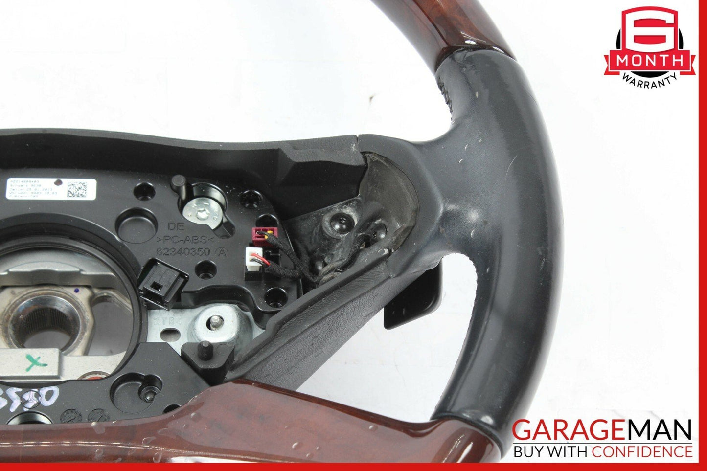 10-14 Mercedes S550 CL550 4 Spoke Steering Wheel w/ Paddle Shifters Wood Black