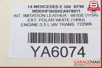 08-20 Mercedes W212 E350 GLK350 Headlight Fog Light Switch Control Module OEM