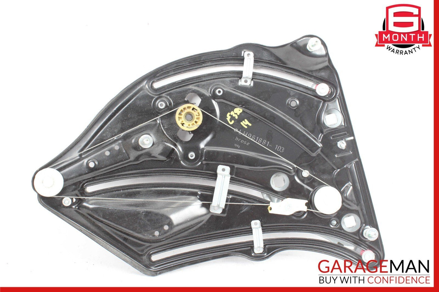 10-17 Mercedes W207 E350 Rear Left Door Window Regulator Frame w/o Motor OEM