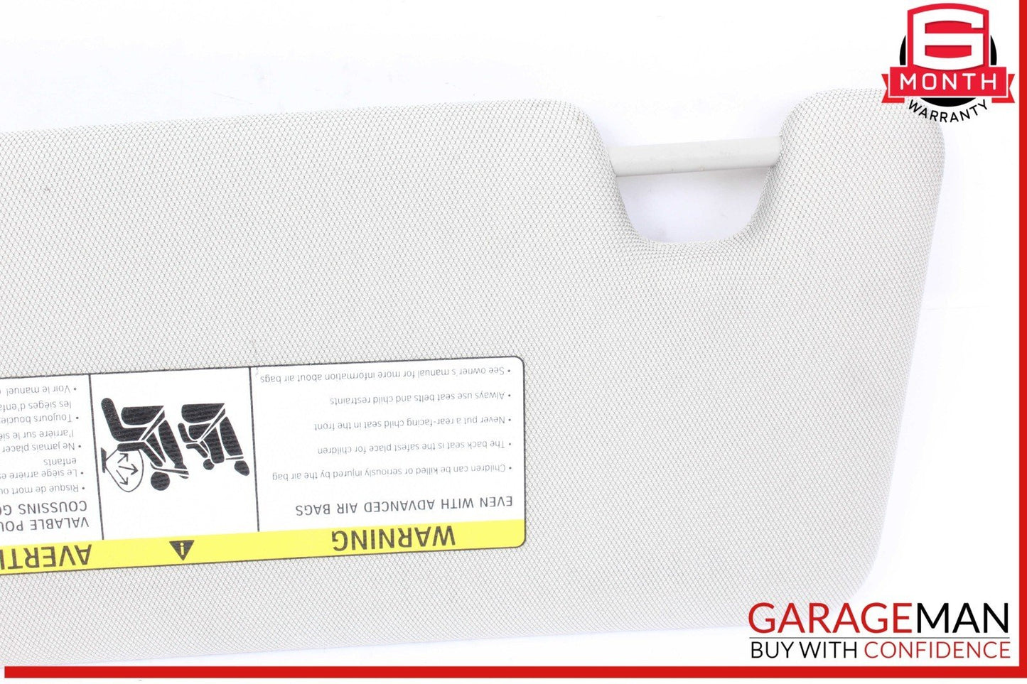 14-21 BMW i3 I01 Hybrid Front Right Passenger Side Sun Visor Sunvisor Gray OEM