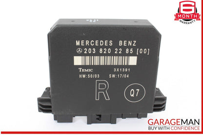 01-07 Mercedes W203 C350 Sport Rear Right Side Door Control Module 2038202285