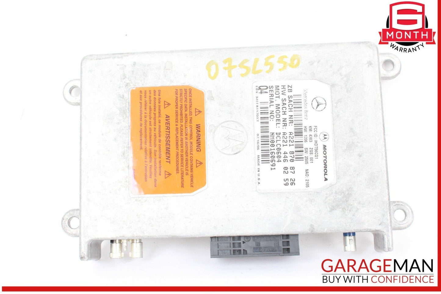 Mercedes R230 SL550 ML350 Voice Communication Control Module 2218708726 OEM