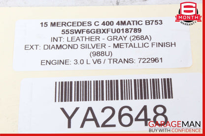 15-20 Mercedes W205 C400 GLC43 AMG Center Dash Dashboard Air AC A/C Vent Grille