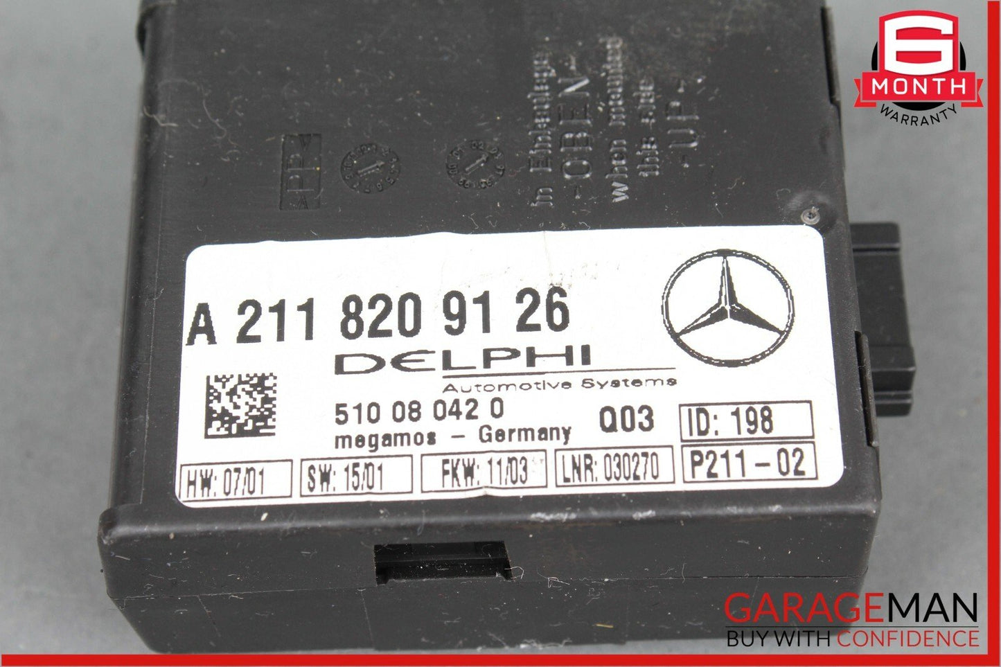 00-06 Mercedes W220 S430 CL500 Anti Theft Alarm Sensor Control Module OEM