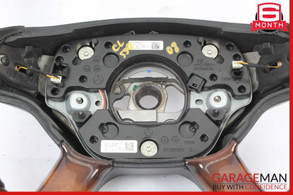 07-10 Mercedes W216 CL550 S550 4 Spoke Steering Wheel With Paddle Shifters Wood