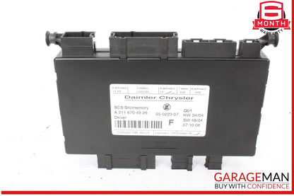 03-12 Mercedes W211 E350 CLS550 SLK350 Seat Control Module Left Side OEM