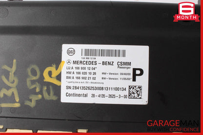 12-20 Mercedes X166 GL450 CLA250 ML550 Seat Control Module Front Right Side OEM
