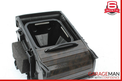 06-11 Mercedes W219 CLS500 Rear Center Console Cupholder Armrest Storage Wood