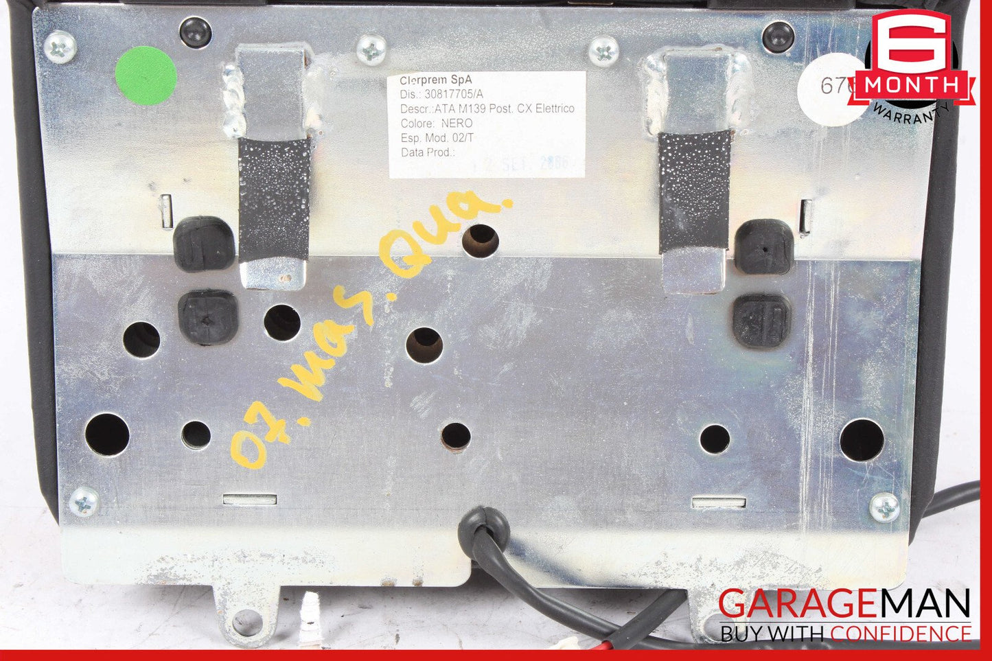 03-13 Maserati Quattroporte M139 Rear Center Seat Headrest Black OEM