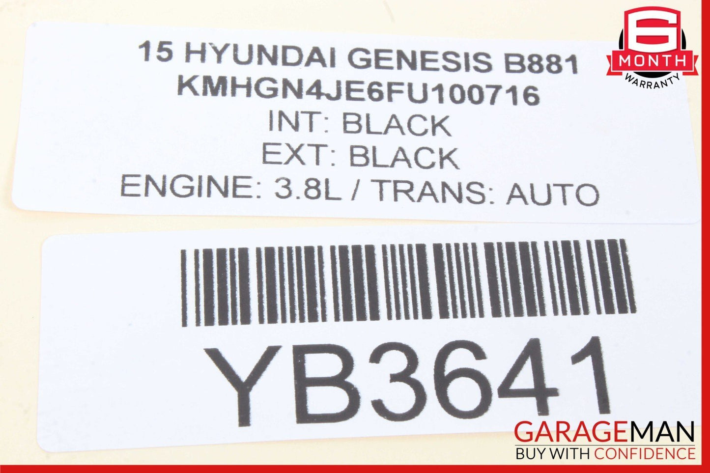 15-17 Hyundai Genesis G80 Sedan Lane Keep Assist Camera 95895-B1100 OEM