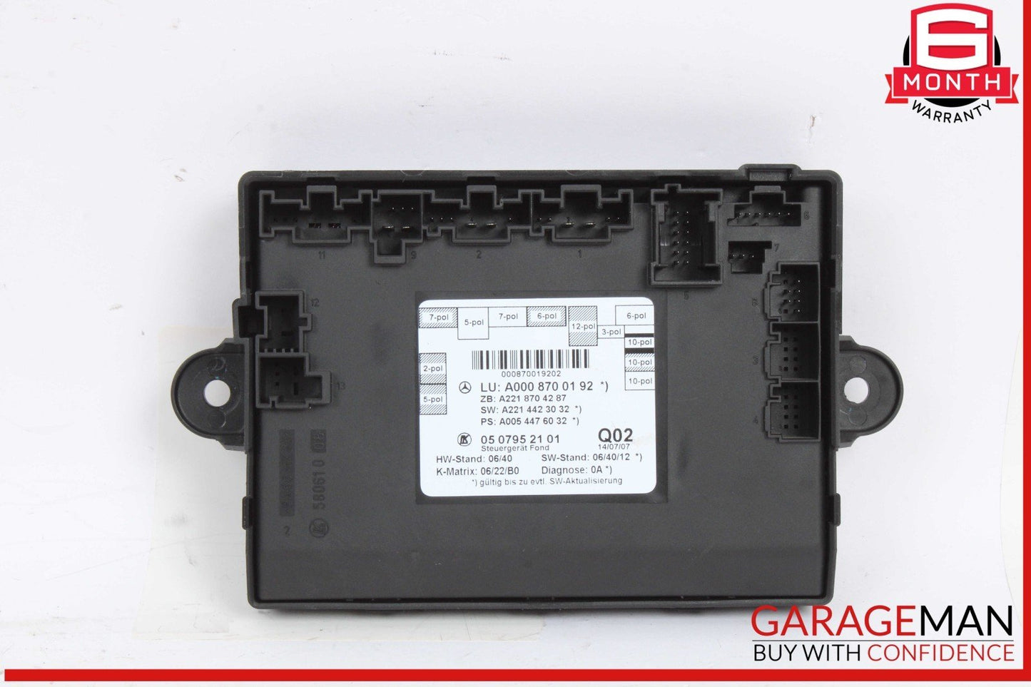 07-13 Mercedes W221 S550 S400 Rear Right or Left Side Door Control Module OEM