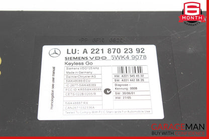 07-10 Mercedes W216 CL550 CL600 S550 S63 AMG Keyless Go Control Module Unit OEM