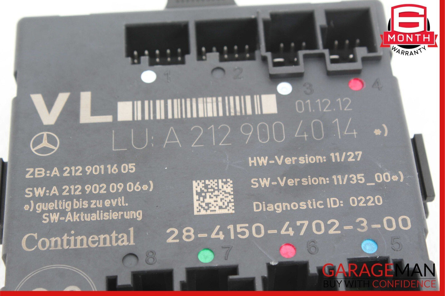 08-18 Mercedes W212 E63 AMG E350 CLS550 Front Left Side Door Control Module OEM