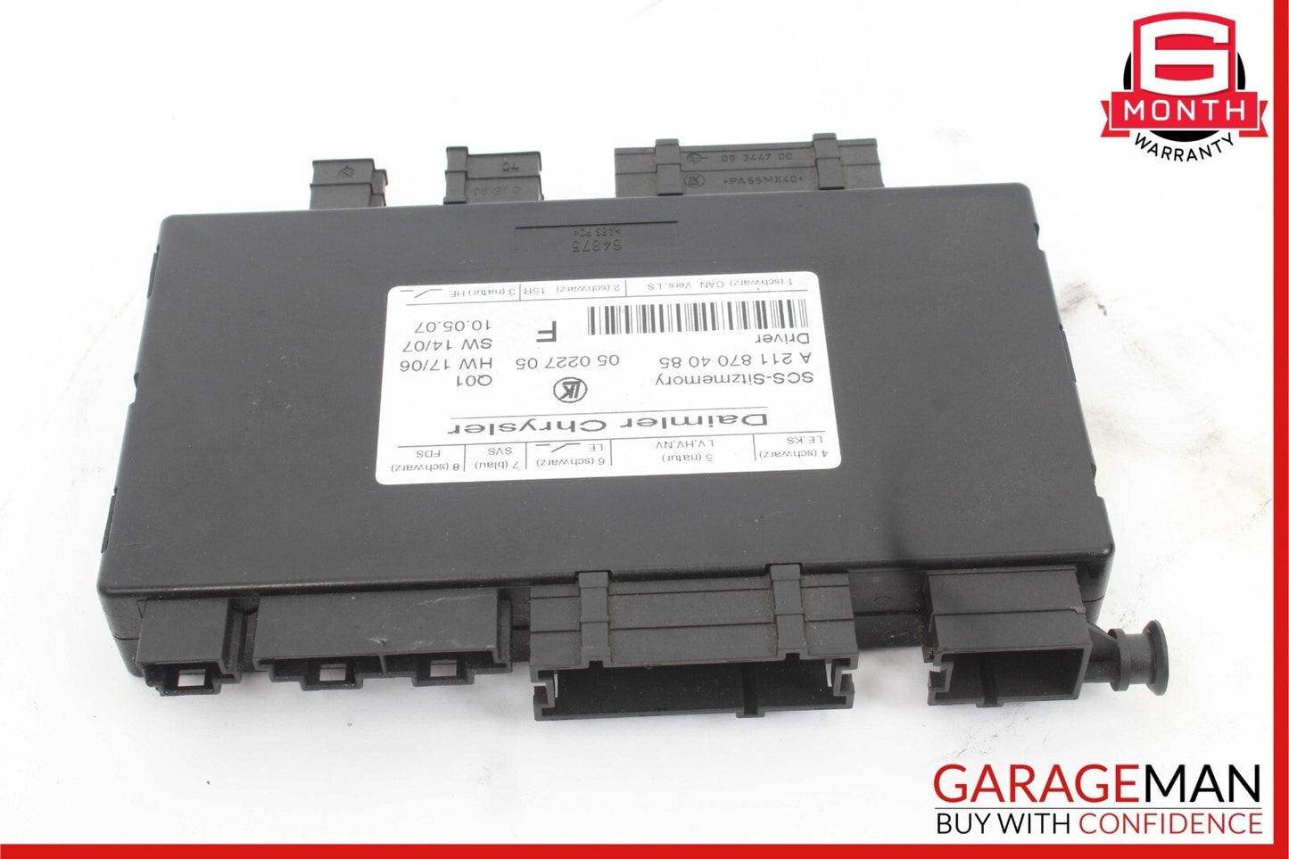 03-12 Mercedes W221 S550 GL350 SLK350 GL550 Seat Control Module Left Side OEM