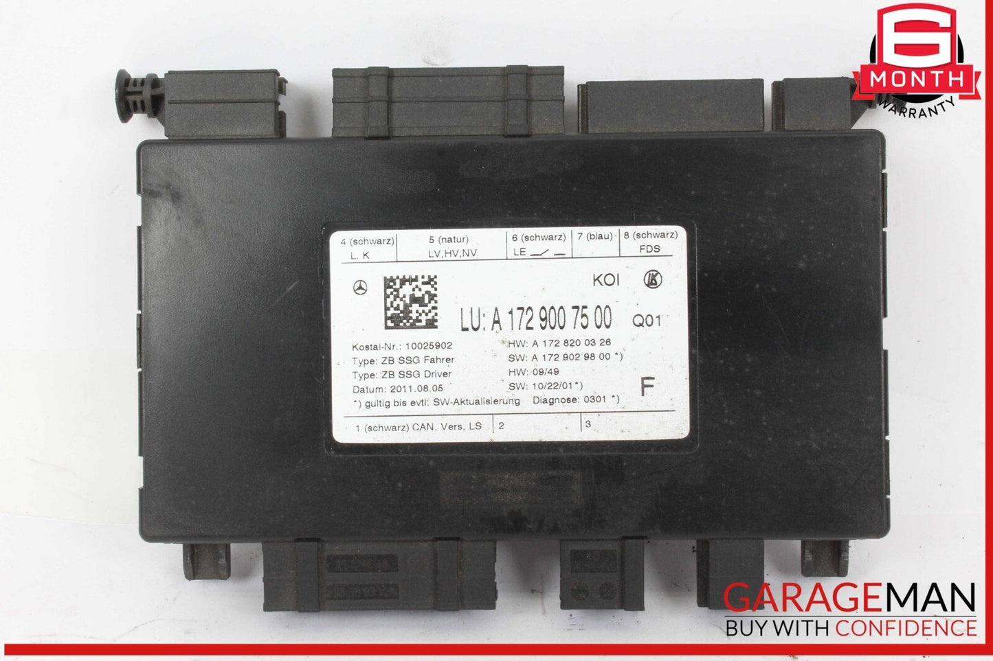10-18 Mercedes W204 C250 Front Left Side Seat Control Module 1729007500 OEM