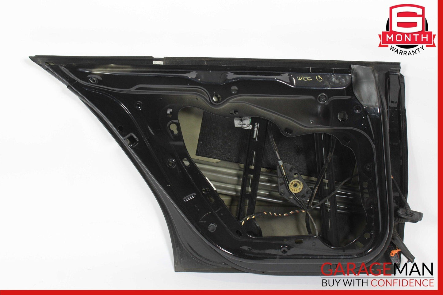 09-17 Volkswagen VW CC Rear Left Side Exterior Door Shell Panel Black OEM