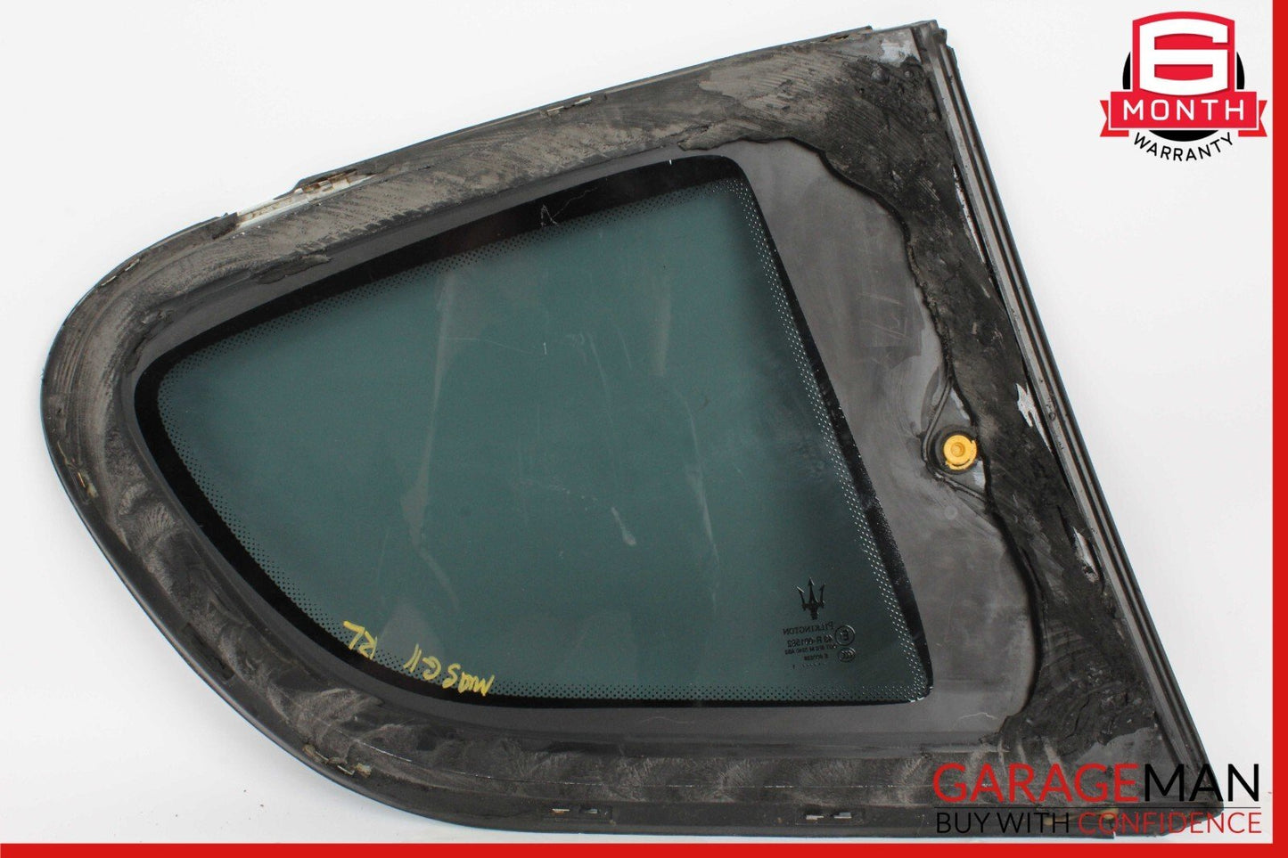 08-18 Maserati GranTurismo Rear Left Side Quarter Window Glass OEM