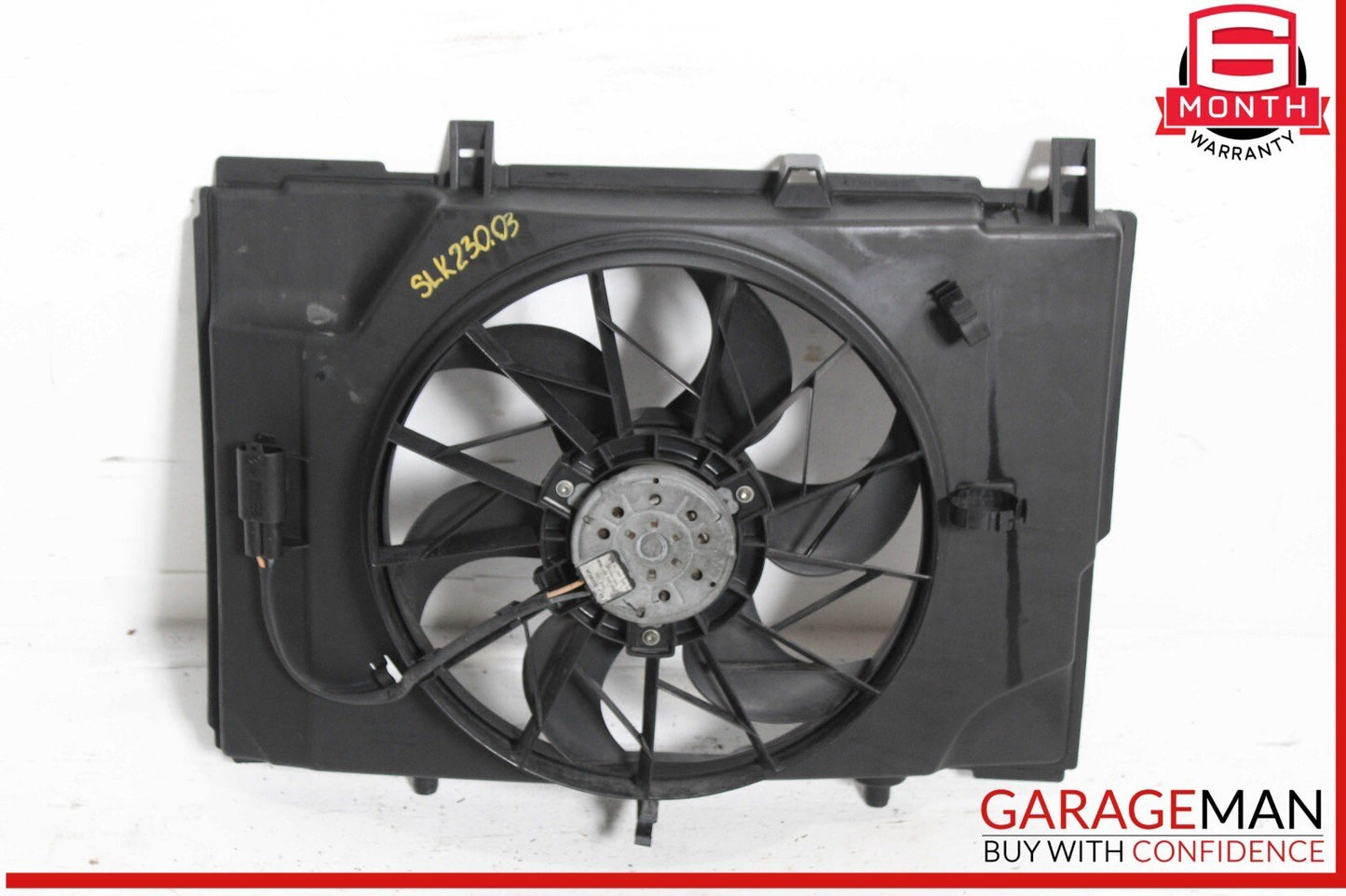 97-04 Mercedes R170 SLK230 C230 Engine Cooling Radiator Fan Motor Shroud Assy