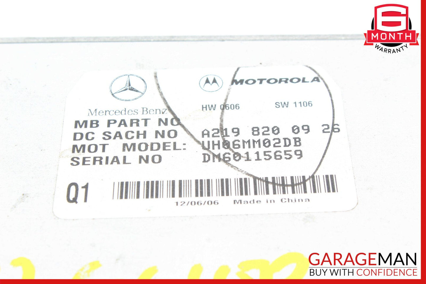 06-12 Mercedes X164 GL450 E350 Communication Control Module 2198202626 OEM