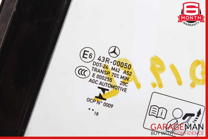 14-19 Mercedes W117 CLA250 Rear Left Driver Side Door Quarter Window Glass OEM