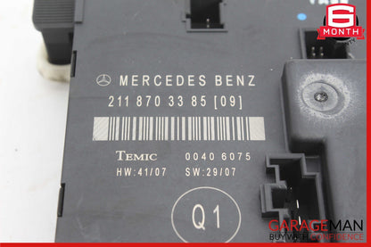 07-09 Mercedes W211 E350 E550 E320 Rear Left Door Control Module 2118703385 OEM