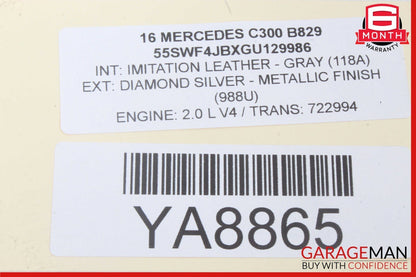 15-20 Mercedes W205 C300 GLC43 AMG Left Dash Air A/C Vent Grill Cover Trim OEM