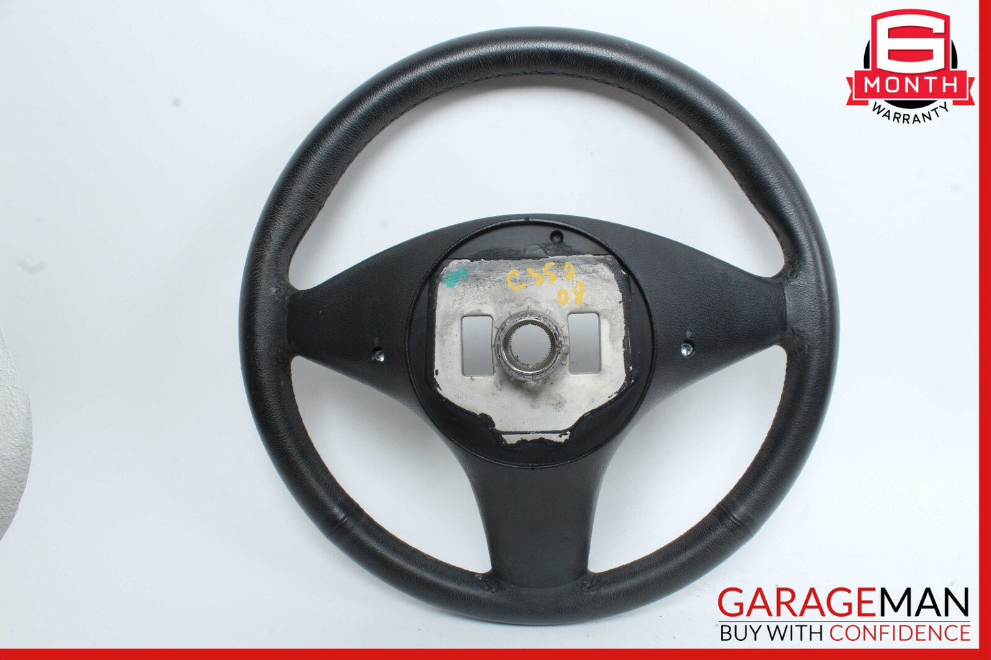 08-12 Mercedes W204 C250 C280 C300 3 Spoke Steering Wheel 2044601203 Black OEM