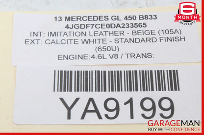13-19 Mercedes X166 GL450 3rd Row Left Seat Folding Power Switch Button OEM
