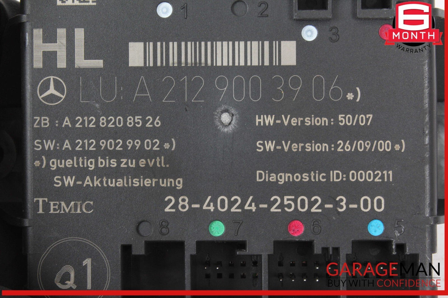 08-16 Mercedes W212 E350 C350 Rear Left Side Door Control Module 2129003906 OEM