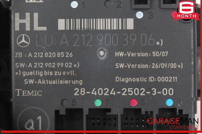 08-16 Mercedes W212 E350 C350 Rear Left Side Door Control Module 2129003906 OEM
