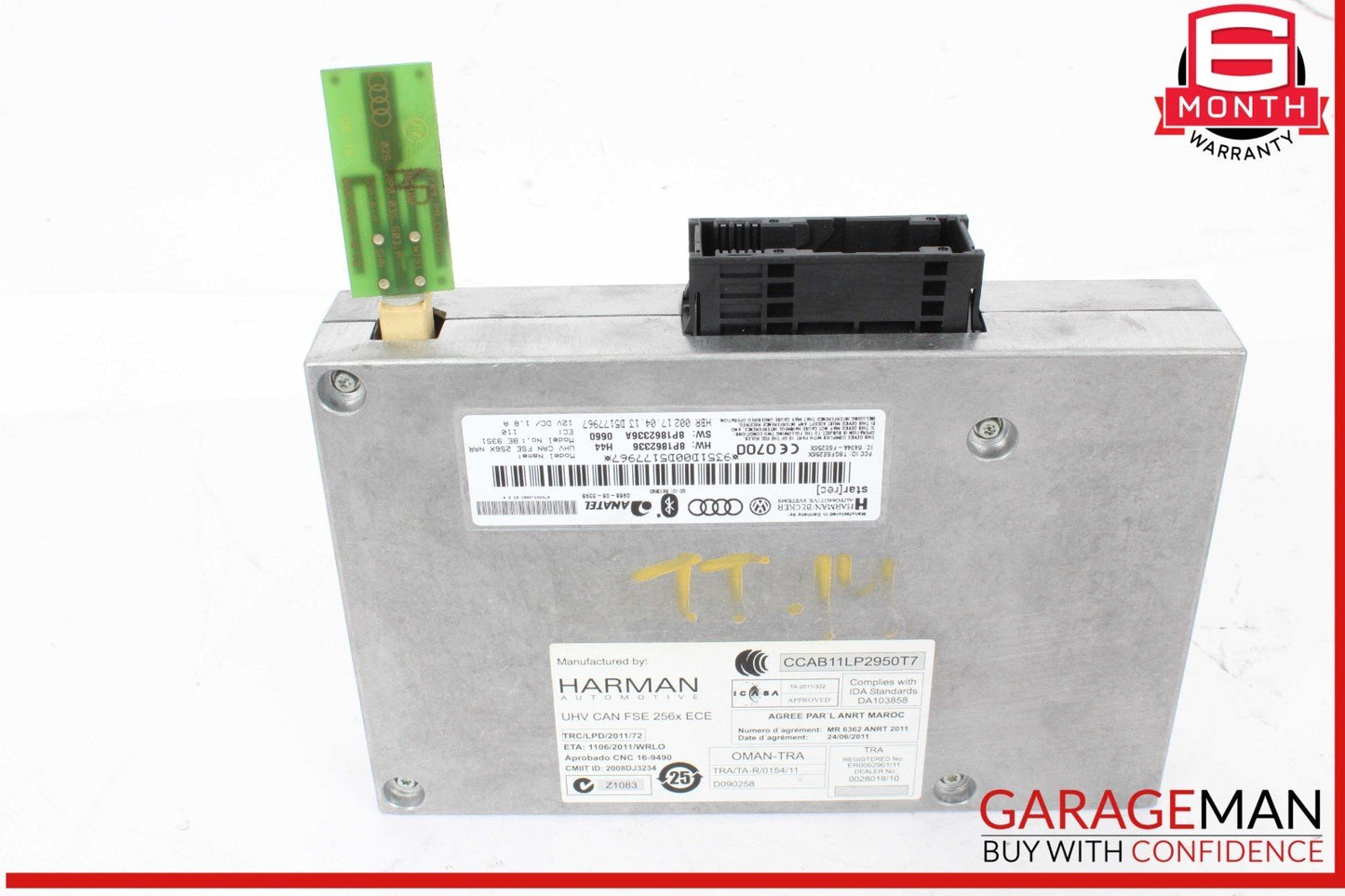 08-15 Audi TT TTS Quattro Bluetooth Telephone Communication Control Module Unit