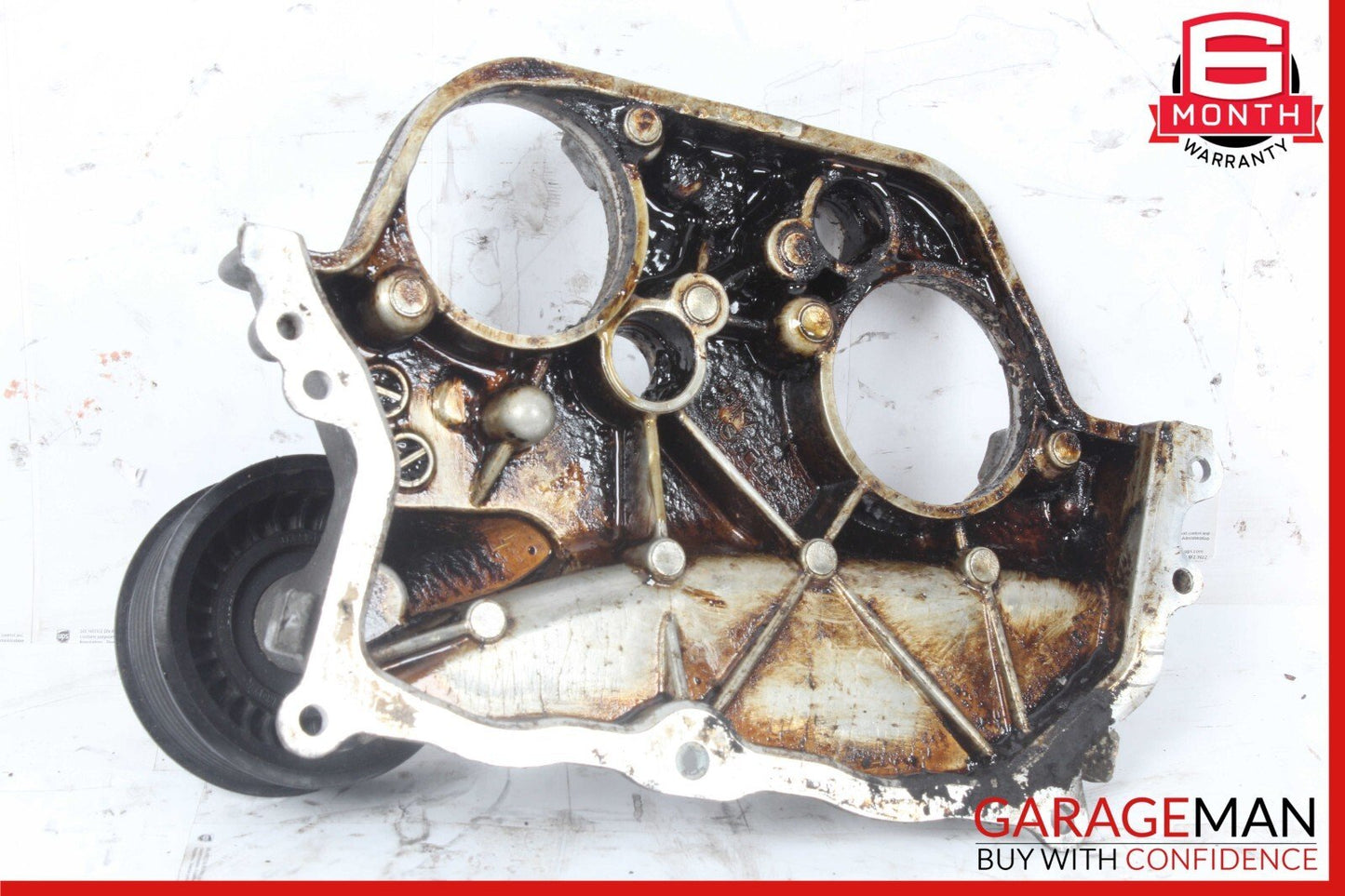 10-18 Jaguar XJ XJL X351 Right Side Engine Timing Cover Panel w/ Pulley OEM