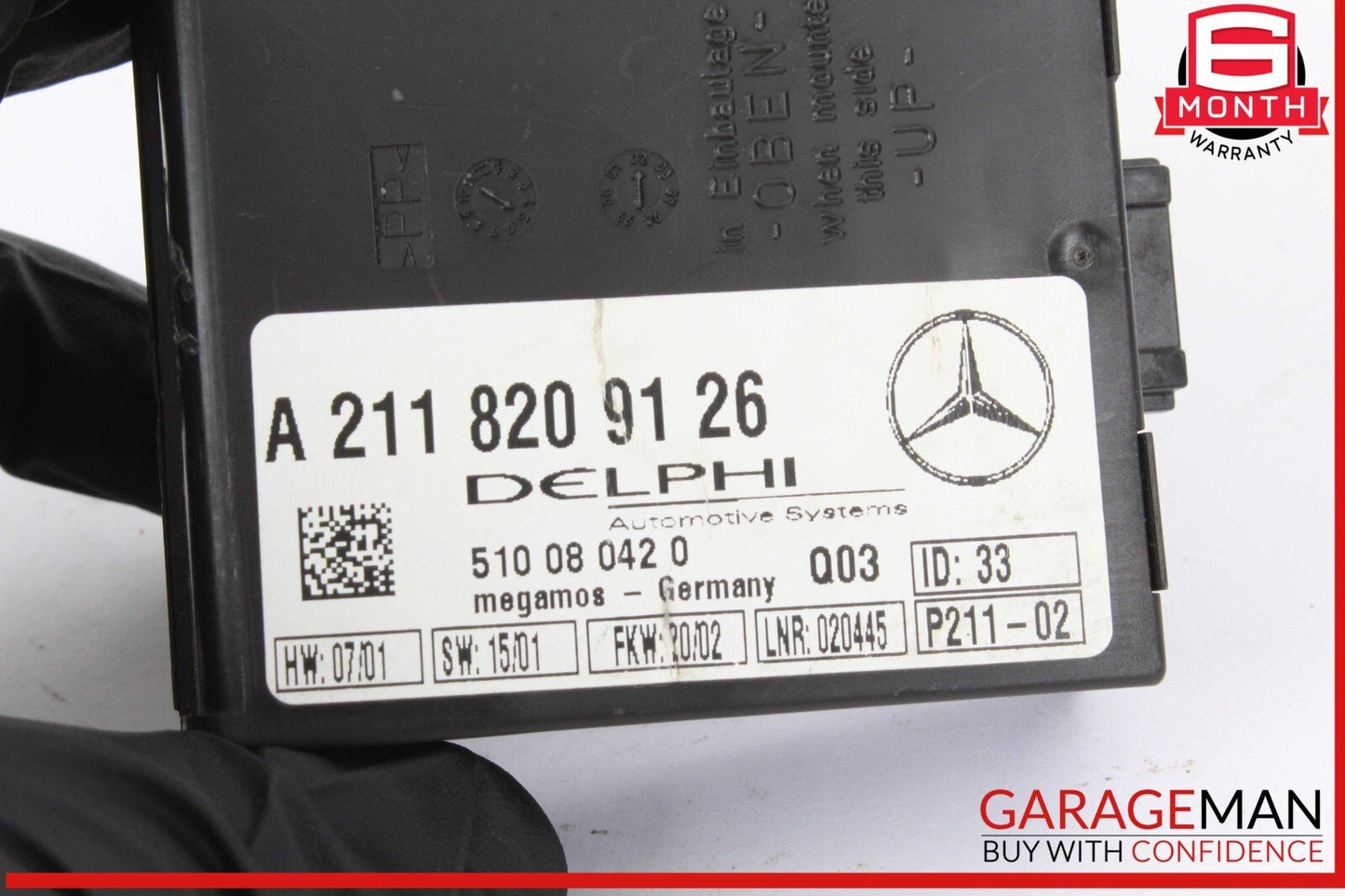 03-12 Mercedes R230 SL500 Anti Theft Alarm Signal Computer Control Module Unit