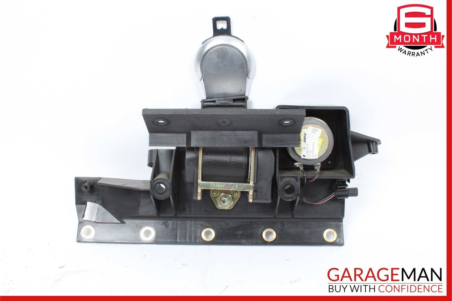 03-08 Mercedes R230 SL500 Rear Left Seat Belt Retractor Luggage w/Speaker OEM