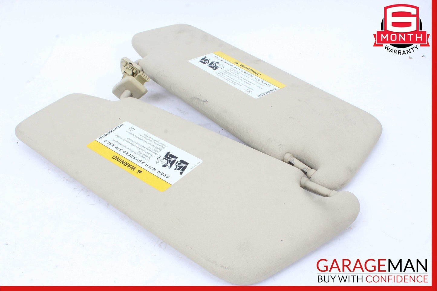 08-14 Mercedes W204 C280 Front Right & Left Side Sunvisor Sun Visor Set Beige