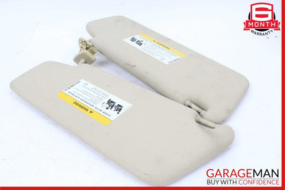 08-14 Mercedes W204 C280 Front Right & Left Side Sunvisor Sun Visor Set Beige