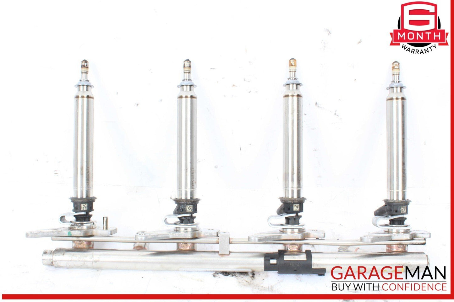 11-18 Mercedes W221 S550 Fuel Injection Rail Line w/ Injectors Left Side