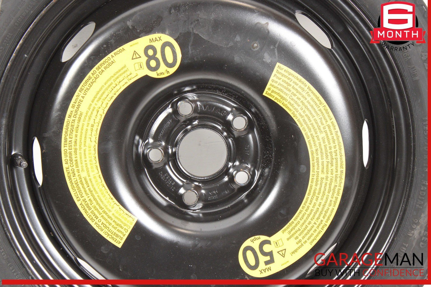 15-20 Audi A3 Emergency Spare Tire Wheel T125/70 R18 OEM