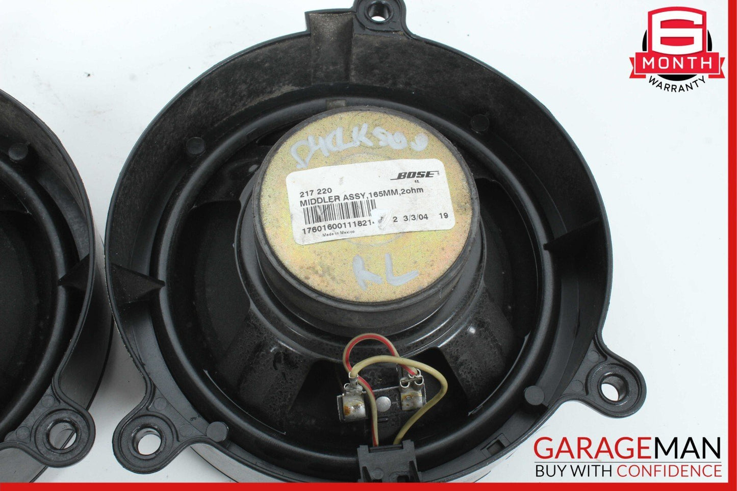03-09 Mercedes W209 CLK500 Rear Left & Right Side Door Sound Speaker Set of 2
