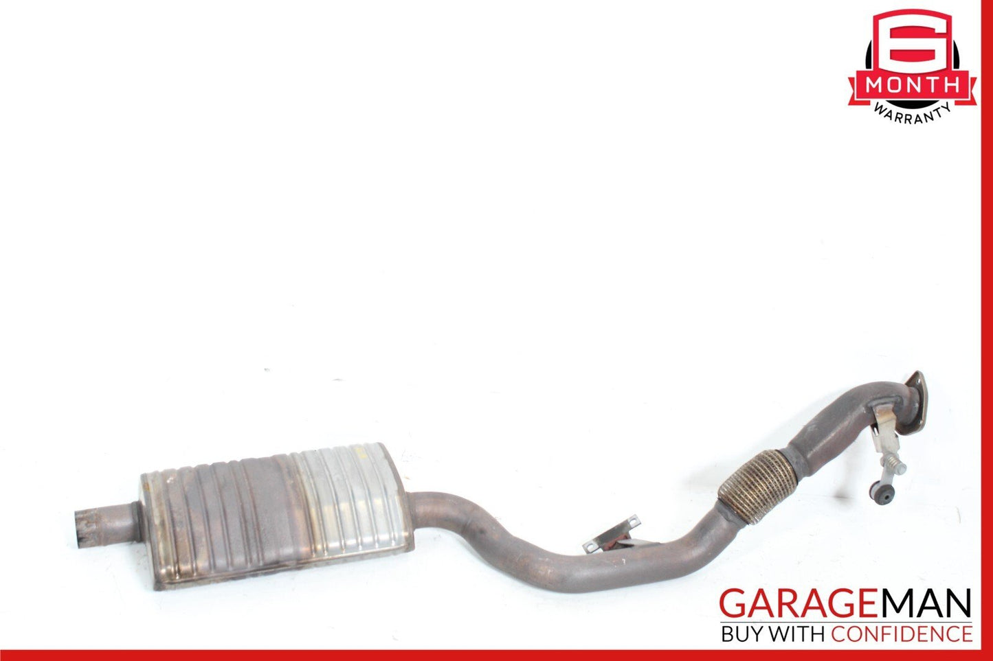 17-20 Audi A4 2.0L Exhaust System Front Resonator Muffler Pipe OEM