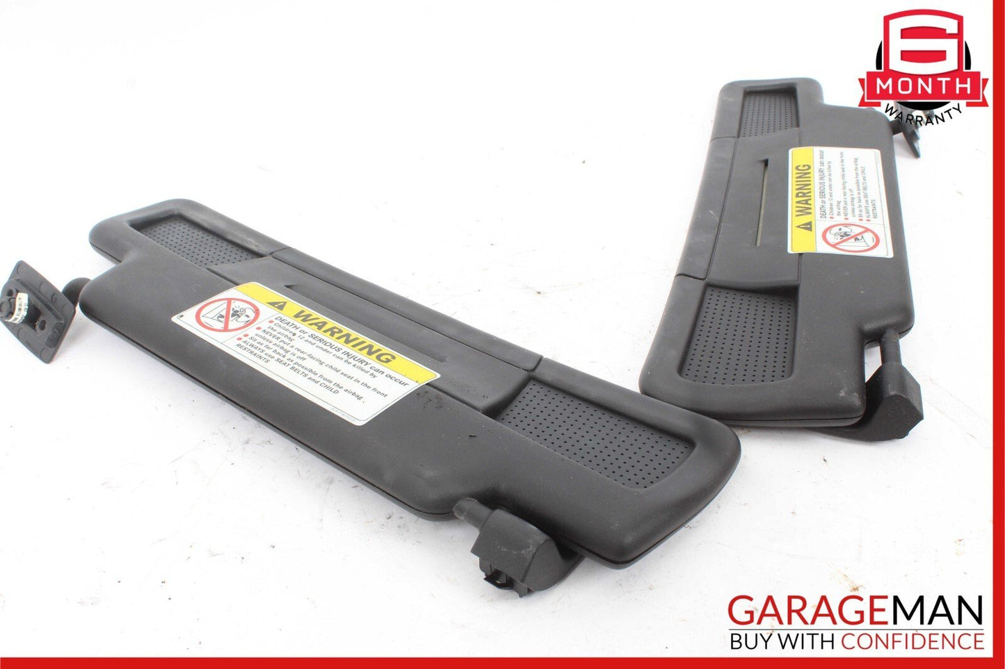 05-11 Mercedes R171 SLK350 Front Sun Visor Sunvisor Shade Set of 2 Pcs Black OEM