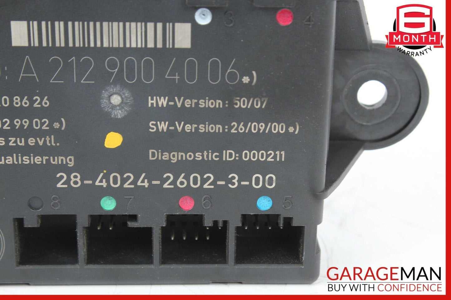 08-14 Mercedes W204 C250 C350 Rear Right Passenger Side Door Controller Module