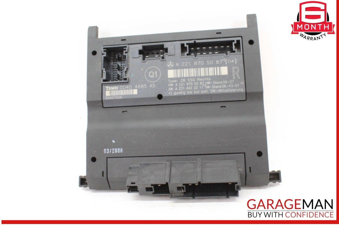 07-13 Mercedes W221 S550 Front Right Side Under Seat Control Module Unit OEM