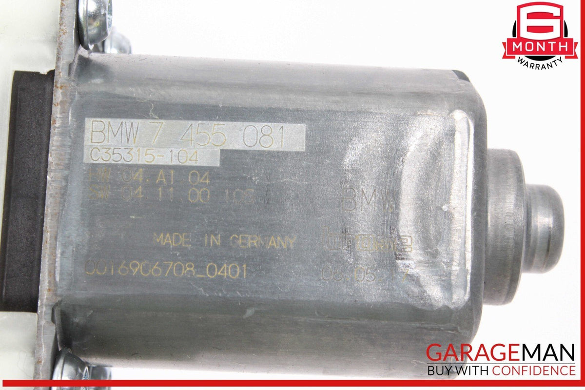17-20 BMW 530E Front Right Passenger Side Window Regulator Motor 7455081 OEM