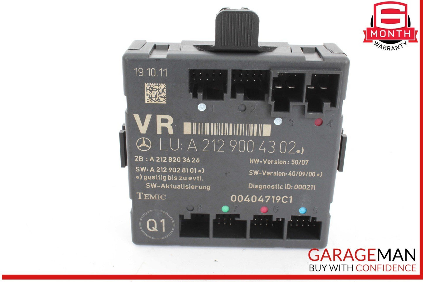 08-18 Mercedes W212 E550 Front Right Passenger Side Door Control Module OEM