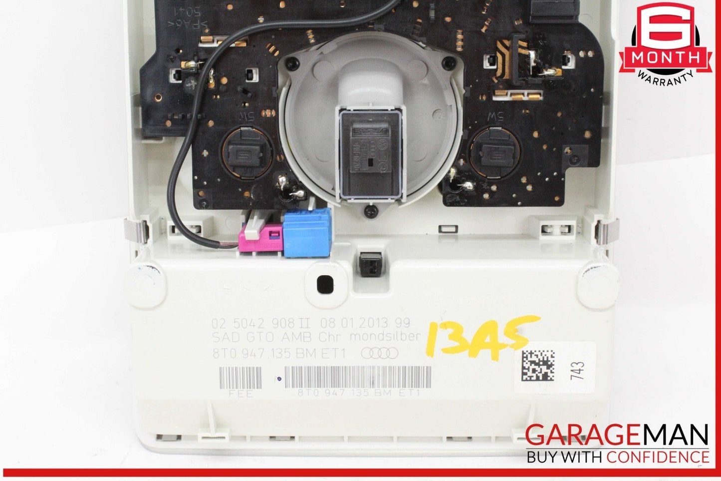 2009-2017 Audi A5 Front Overhead Dome Light Lamp White 8T0947135BM Genuine017