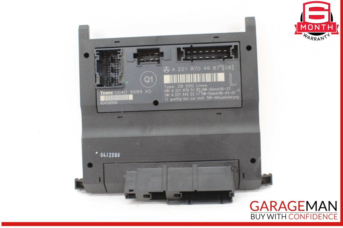 07-13 Mercedes W221 S550 Front Left Driver Side Under Seat Control Unit OEM