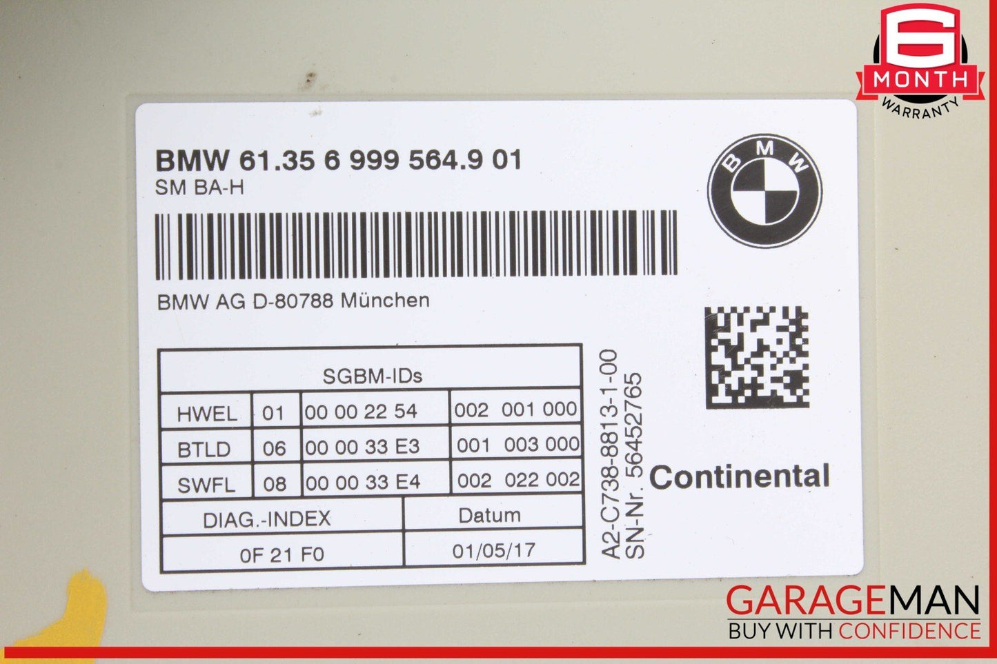 17-20 BMW 530E Front Left Driver Side Seat Control Module Unit 6999564 OEM