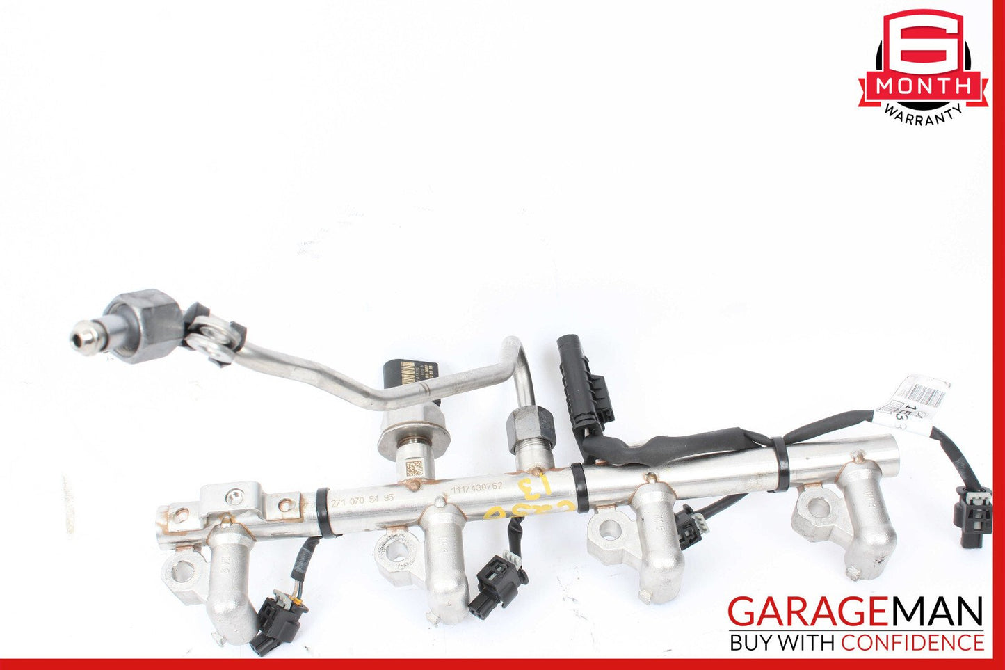 12-15 Mercedes W204 C250 SLK250 1.8L M271 Fuel Injector Rail Line Assembly OEM